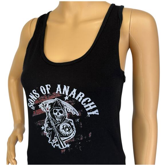 Sons Of Anarchy 2013 OFFICIAL Reaper Fringe Tank Top Black SOA 20th Fox Size S - Picture 6 of 12
